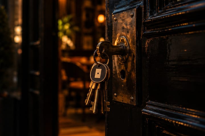 Handing over a key